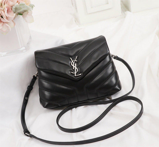 YSL BAG TOY LOULOU A TRACOLLA NERA IN PELLE MATELASSΓ A βYβ