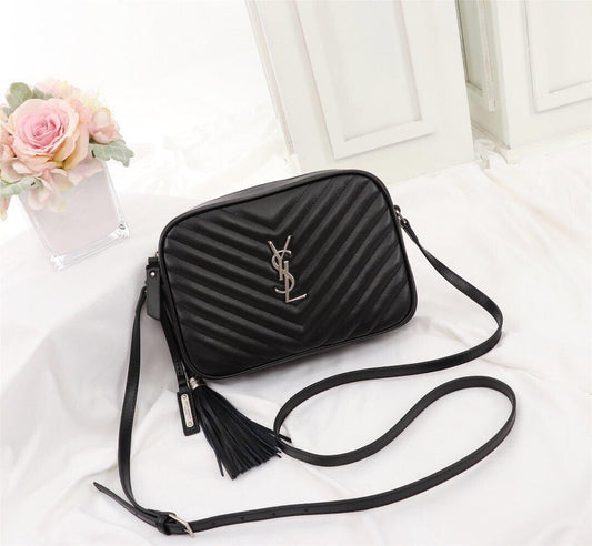 YSL LOU MINI BAG IN MATELASSΓ GRAIN DE POUDRE EMBOSSED LEATHER